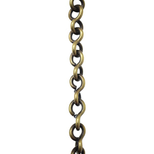 Chain BR20-U Loop Lightweight Chandelier Chain with Unwelded Brass links, Antique Brass