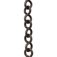 Chain BR20-U Loop Lightweight Chandelier Chain with Unwelded Brass links, Antique Brass