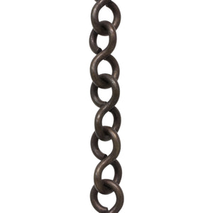 Chain BR20-U Loop Lightweight Chandelier Chain with Unwelded Brass links, Antique Brass