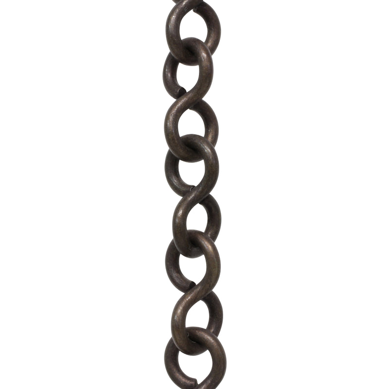 Chain BR20-U Loop Lightweight Chandelier Chain with Unwelded Brass links, Antique Brass