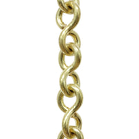 Chain BR20-U Loop Lightweight Chandelier Chain with Unwelded Brass links, Antique Brass