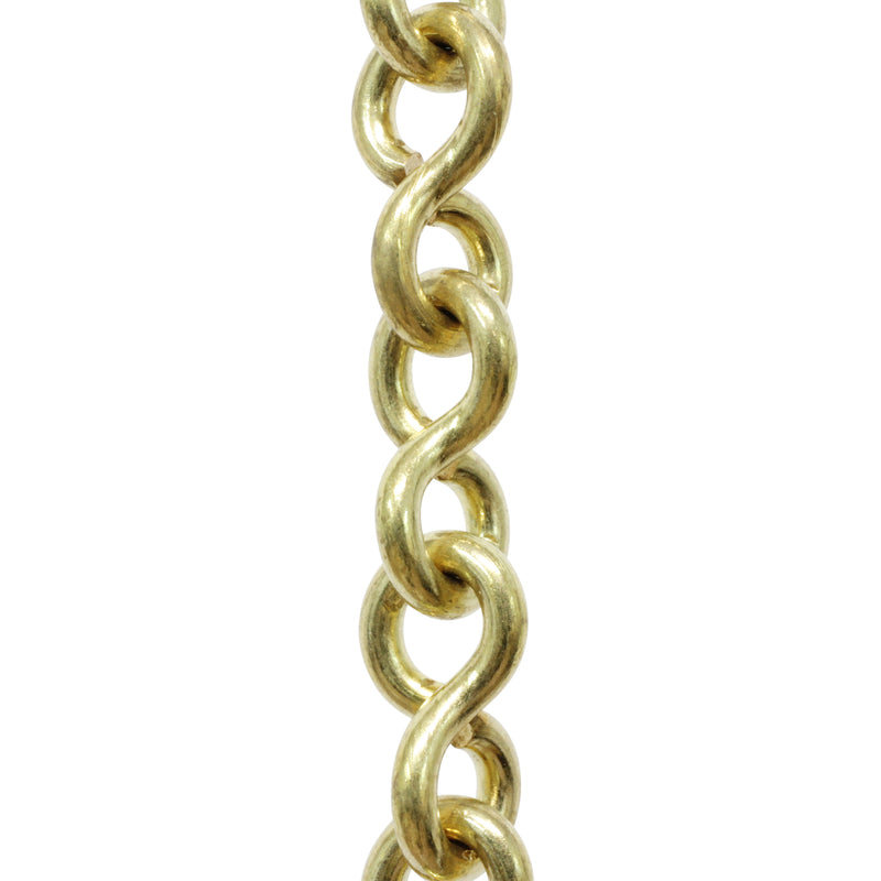 Chain BR20-U Loop Lightweight Chandelier Chain with Unwelded Brass links, Antique Brass