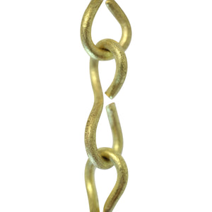 Chain BR20-U Loop Lightweight Chandelier Chain with Unwelded Brass links, Antique Brass