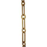 Chain BR21-W Rectangle Chandelier Chain with Welded Brass links and Round Joining links, Antique Brass
