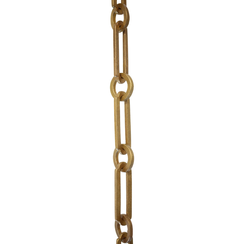 Chain BR21-W Rectangle Chandelier Chain with Welded Brass links and Round Joining links, Antique Brass