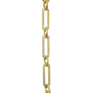 Chain BR21-W Rectangle Chandelier Chain with Welded Brass links and Round Joining links, Antique Brass