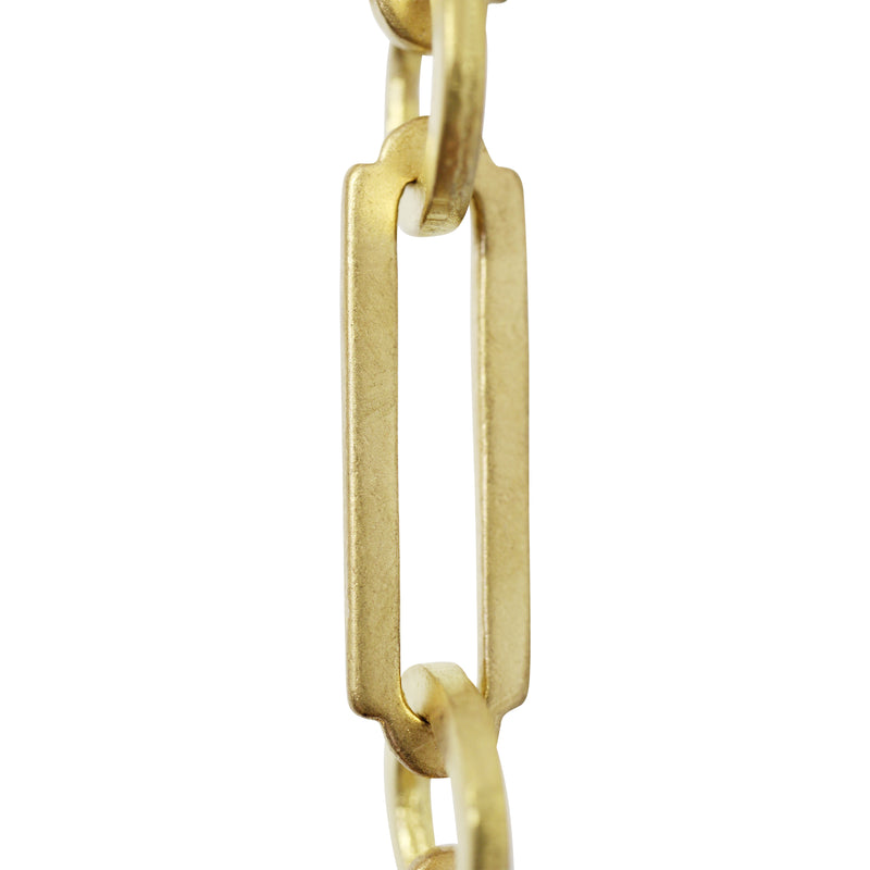 Chain BR21-W Rectangle Chandelier Chain with Welded Brass links and Round Joining links, Antique Brass