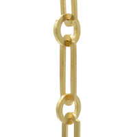 Chain BR21-W Rectangle Chandelier Chain with Welded Brass links and Round Joining links, Antique Brass