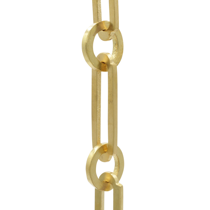 Chain BR21-W Rectangle Chandelier Chain with Welded Brass links and Round Joining links, Antique Brass