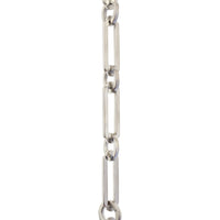 Chain BR21-W Rectangle Chandelier Chain with Welded Brass links and Round Joining links, Antique Brass
