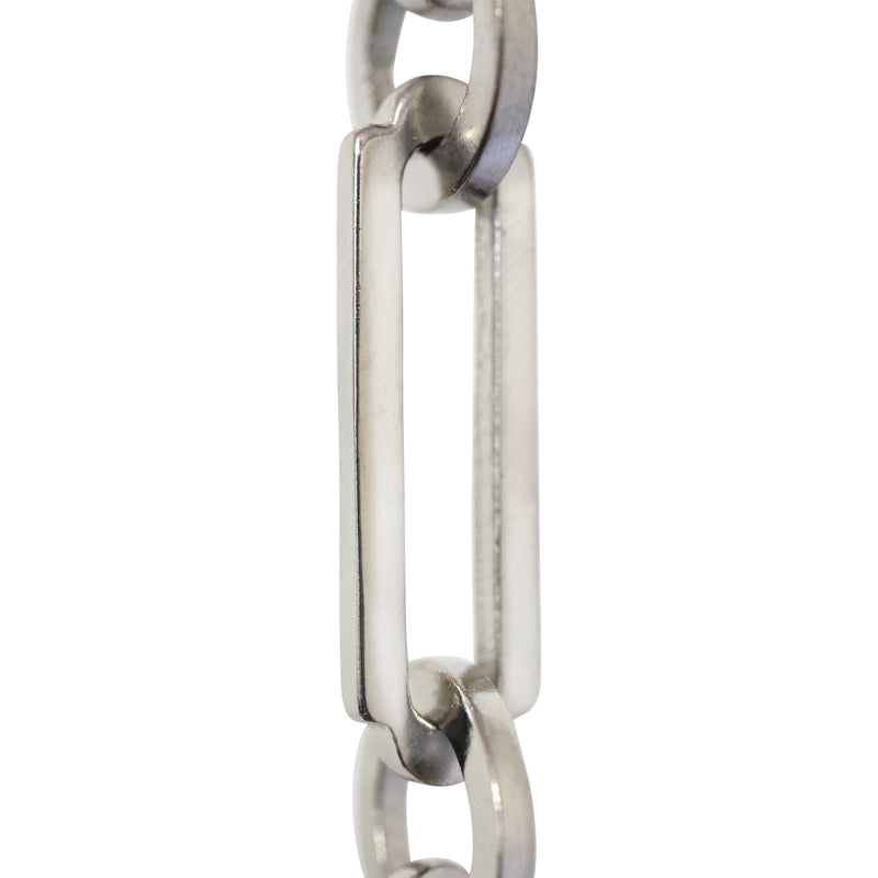 Chain BR21-W Rectangle Chandelier Chain with Welded Brass links and Round Joining links, Antique Brass