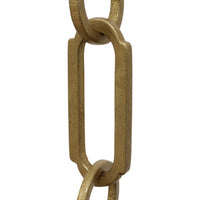 Chain BR21-W Rectangle Chandelier Chain with Welded Brass links and Round Joining links, Antique Brass