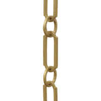 Chain BR21-W Rectangle Chandelier Chain with Welded Brass links and Round Joining links, Antique Brass