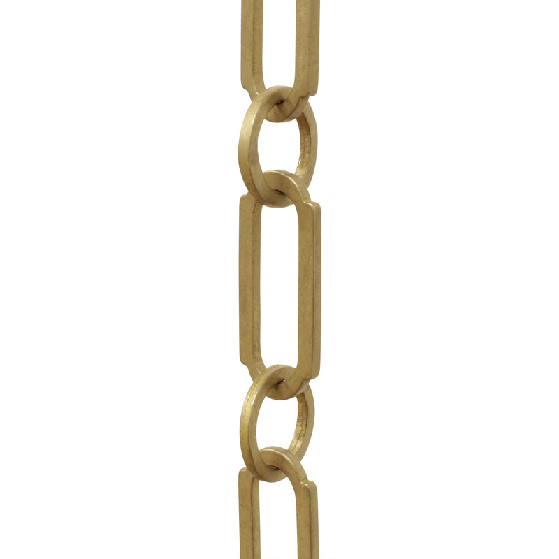 Chain BR21-W Rectangle Chandelier Chain with Welded Brass links and Round Joining links, Antique Brass