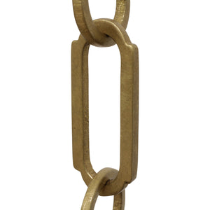 Chain BR21-W Rectangle Chandelier Chain with Welded Brass links and Round Joining links, Antique Brass
