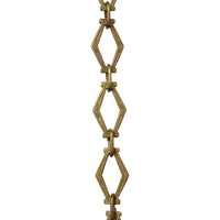 Chain BR22-U Vintage Chandelier Chain with Unwelded Brass links and Oval Joining links, Antique Brass