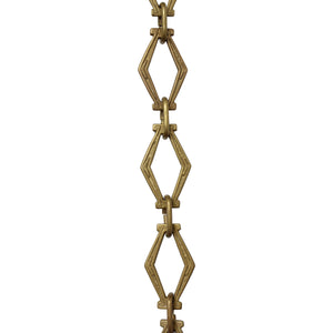 Chain BR22-U Vintage Chandelier Chain with Unwelded Brass links and Oval Joining links, Antique Brass