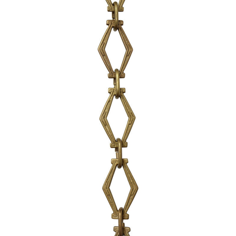 Chain BR22-U Vintage Chandelier Chain with Unwelded Brass links and Oval Joining links, Antique Brass