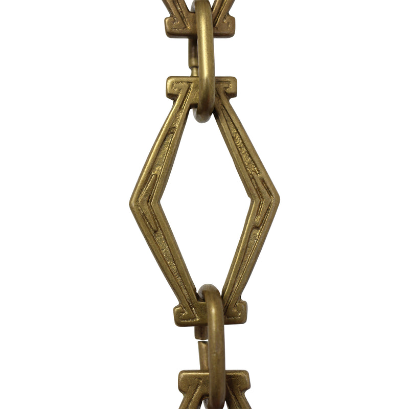 Chain BR22-U Vintage Chandelier Chain with Unwelded Brass links and Oval Joining links, Antique Brass