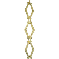 Chain BR22-U Vintage Chandelier Chain with Unwelded Brass links and Oval Joining links, Antique Brass