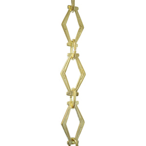 Chain BR22-U Vintage Chandelier Chain with Unwelded Brass links and Oval Joining links, Antique Brass