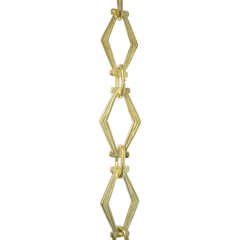 Chain BR22-U Vintage Chandelier Chain with Unwelded Brass links and Oval Joining links, Antique Brass
