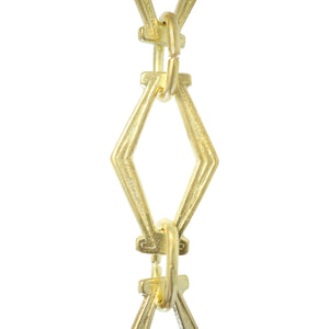 Chain BR22-U Vintage Chandelier Chain with Unwelded Brass links and Oval Joining links, Antique Brass
