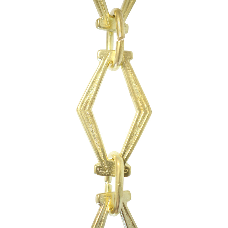 Chain BR22-U Vintage Chandelier Chain with Unwelded Brass links and Oval Joining links, Antique Brass