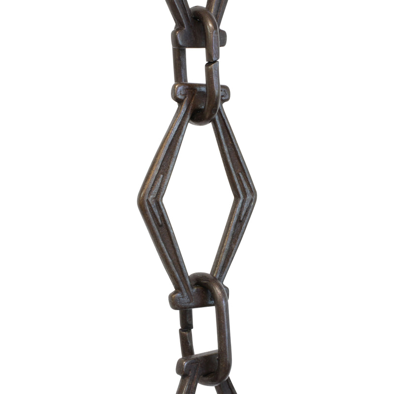 Chain BR22-U Vintage Chandelier Chain with Unwelded Brass links and Oval Joining links, Antique Brass
