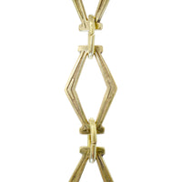 Chain BR22-U Vintage Chandelier Chain with Unwelded Brass links and Oval Joining links, Antique Brass