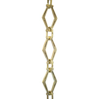 Chain BR22-U Vintage Chandelier Chain with Unwelded Brass links and Oval Joining links, Antique Brass