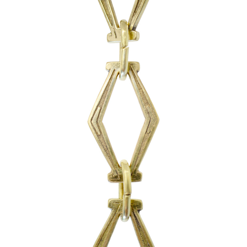 Chain BR22-U Vintage Chandelier Chain with Unwelded Brass links and Oval Joining links, Antique Brass
