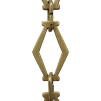 Chain BR22P-U Simple Vintage Chandelier Chain with Unwelded Brass links and Oval Joining links, Antique Brass