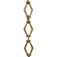 Chain BR22P-U Simple Vintage Chandelier Chain with Unwelded Brass links and Oval Joining links, Antique Brass