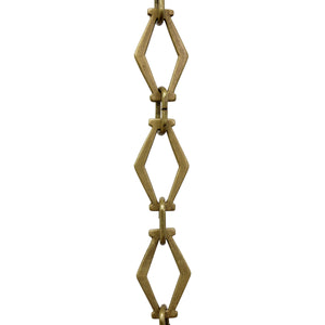 Chain BR22P-U Simple Vintage Chandelier Chain with Unwelded Brass links and Oval Joining links, Antique Brass