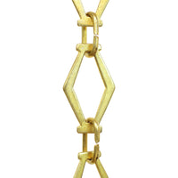 Chain BR22P-U Simple Vintage Chandelier Chain with Unwelded Brass links and Oval Joining links, Antique Brass