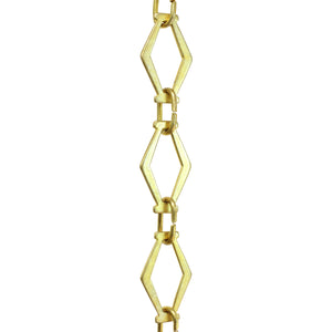 Chain BR22P-U Simple Vintage Chandelier Chain with Unwelded Brass links and Oval Joining links, Antique Brass