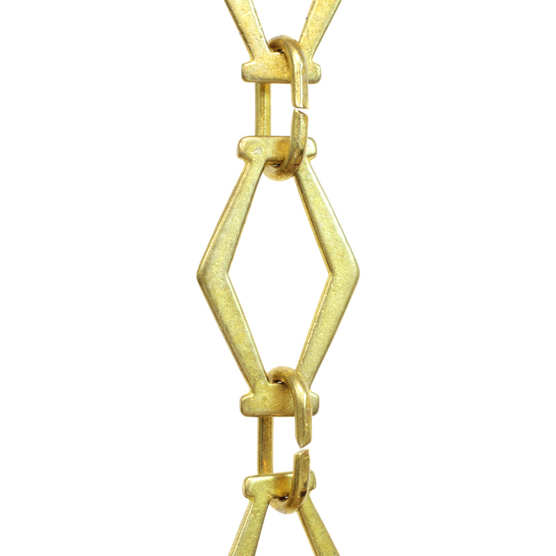 Chain BR22P-U Simple Vintage Chandelier Chain with Unwelded Brass links and Oval Joining links, Antique Brass