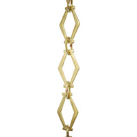 Chain BR22P-U Simple Vintage Chandelier Chain with Unwelded Brass links and Oval Joining links, Antique Brass