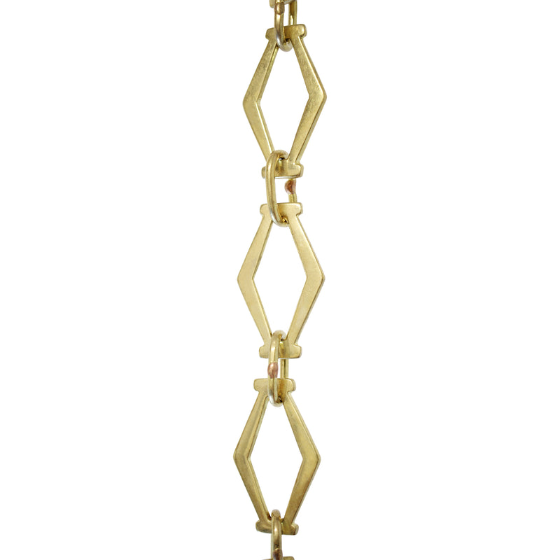 Chain BR22P-U Simple Vintage Chandelier Chain with Unwelded Brass links and Oval Joining links, Antique Brass