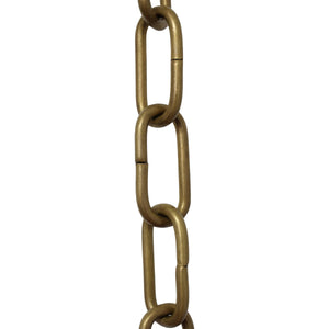 Chain BR23-U Standard Link, Coil Chandelier Chain with Rectangle Unwelded Brass links, Antique Brass