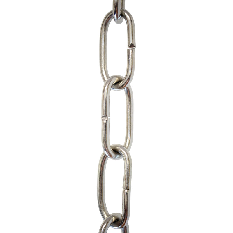 Chain BR23-U Standard Link, Coil Chandelier Chain with Rectangle Unwelded Brass links, Antique Brass