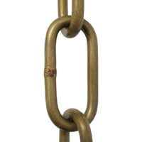 Chain BR23-W Standard Link, Coil Chandelier Chain with Rectangle Welded Brass links, Antique Brass