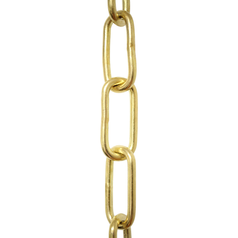 Chain BR23-W Standard Link, Coil Chandelier Chain with Rectangle Welded Brass links, Antique Brass