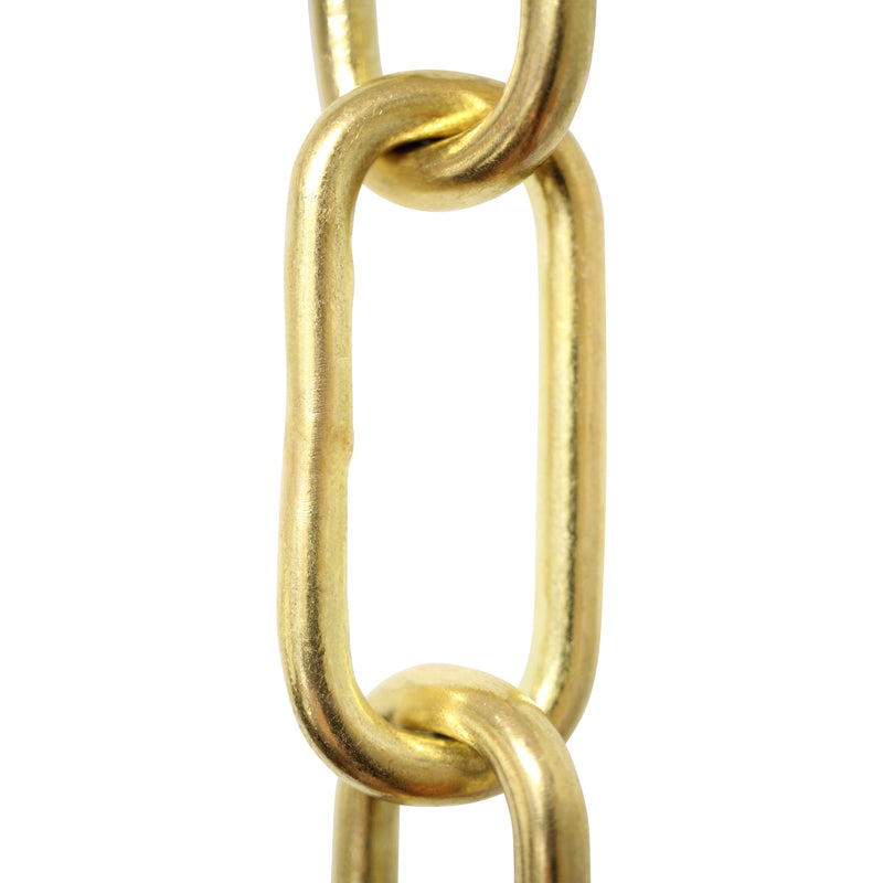 Chain BR23-W Standard Link, Coil Chandelier Chain with Rectangle Welded Brass links, Antique Brass