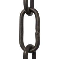 Chain BR23-W Standard Link, Coil Chandelier Chain with Rectangle Welded Brass links, Antique Brass