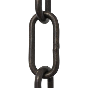 Chain BR23-W Standard Link, Coil Chandelier Chain with Rectangle Welded Brass links, Antique Brass
