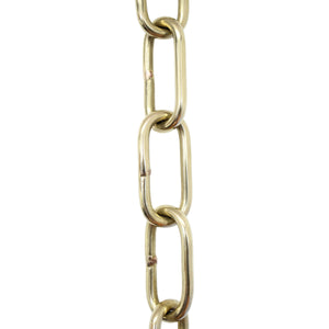 Chain BR23-W Standard Link, Coil Chandelier Chain with Rectangle Welded Brass links, Antique Brass