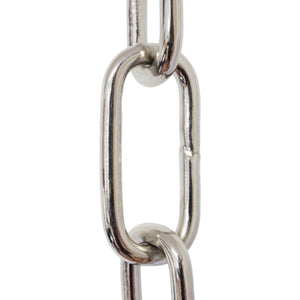 Chain BR23-W Standard Link, Coil Chandelier Chain with Rectangle Welded Brass links, Antique Brass