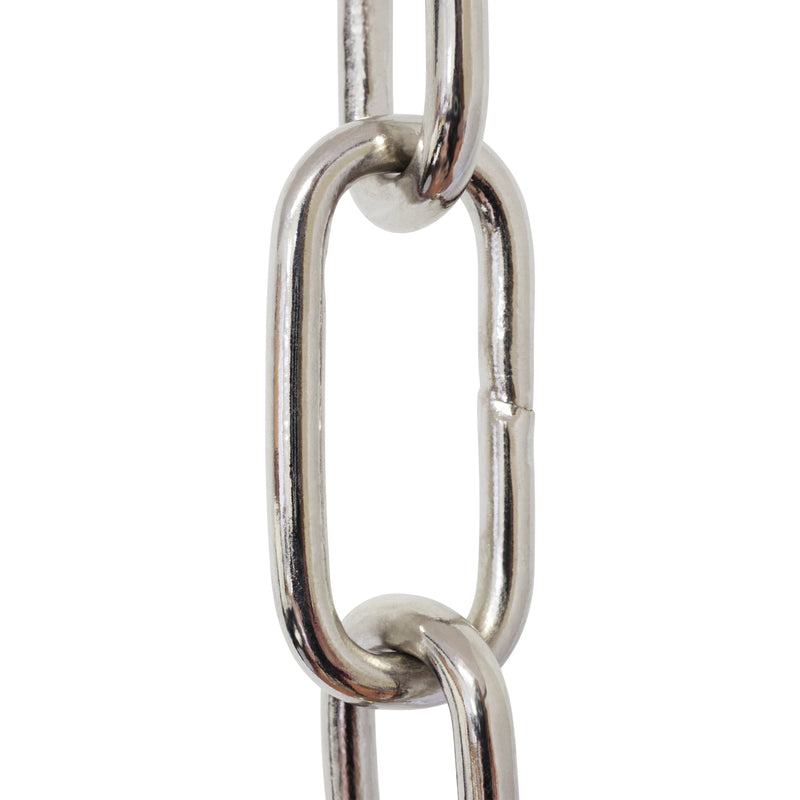 Chain BR23-W Standard Link, Coil Chandelier Chain with Rectangle Welded Brass links, Antique Brass